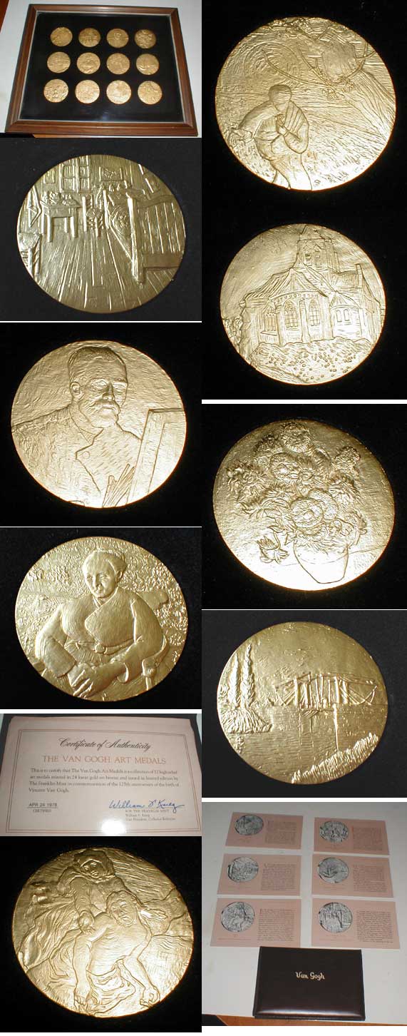 Franklin Mint フランスの 銀貨 Vincent van Gogh Franklin Mint