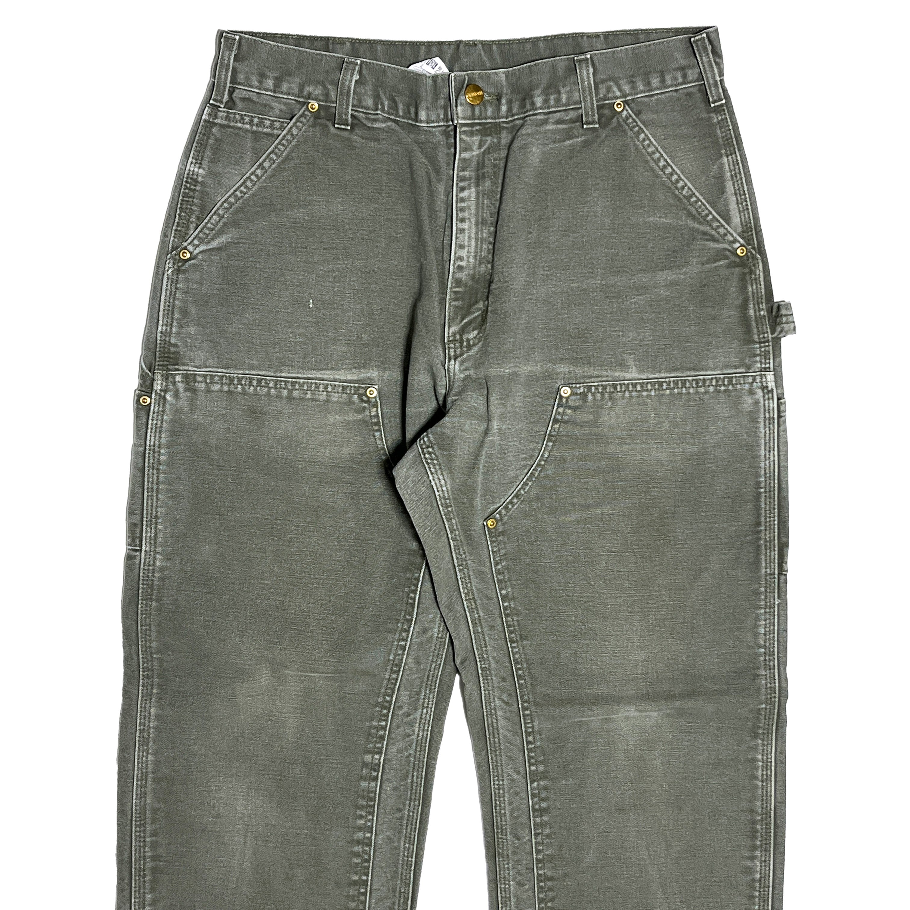 8 アメリカ製 Carhartt ダブルニー ペインターPT オリーブ Size (W33