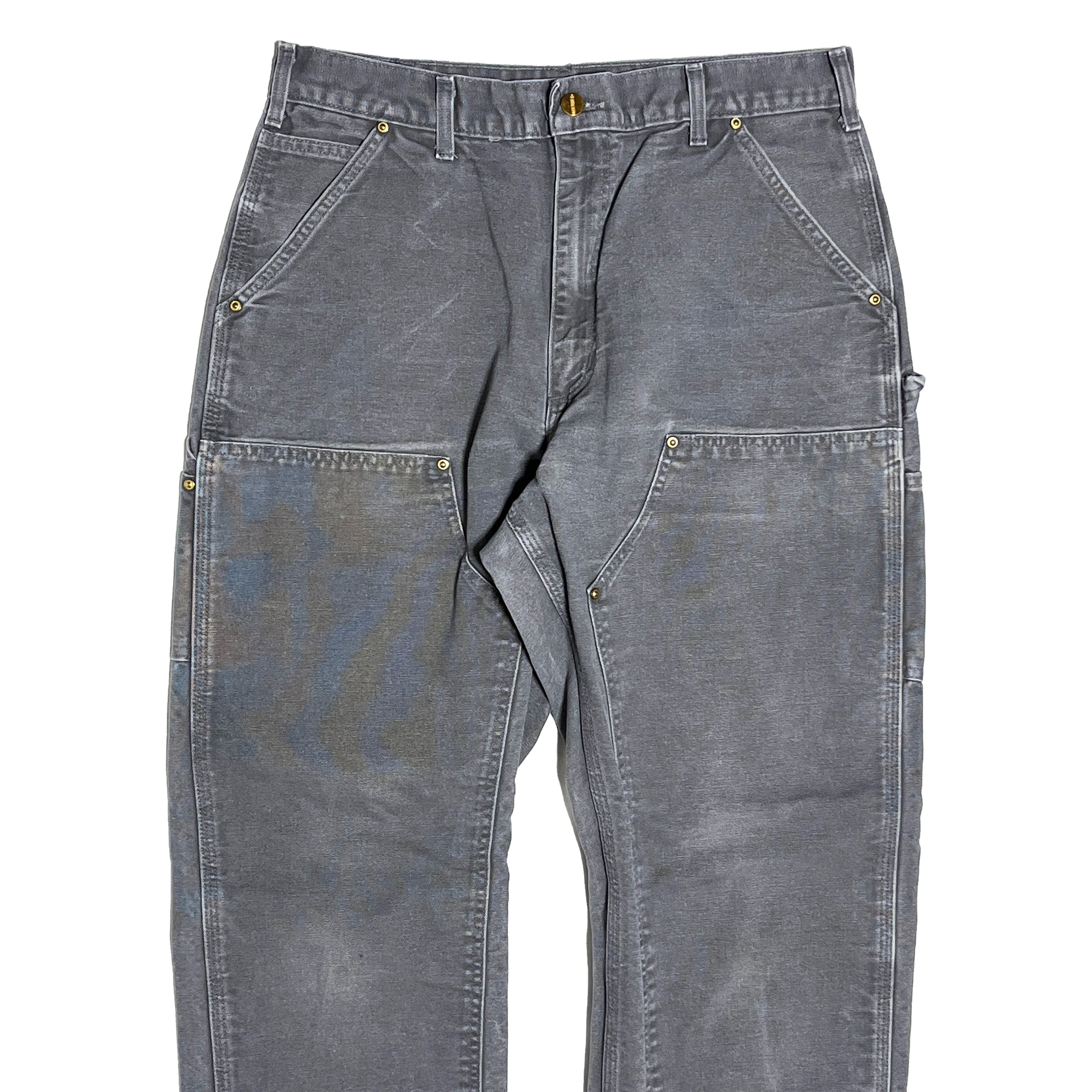 3 アメリカ製 Carhartt ダブルニー ペインターPT グレー Size (W33 L33