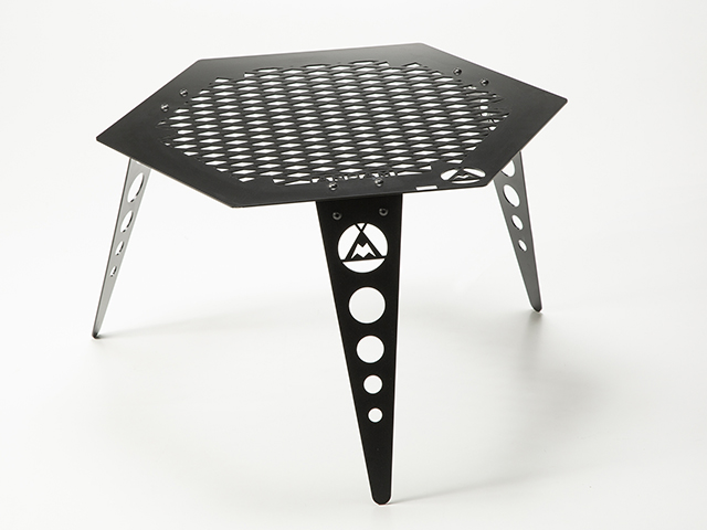 アイアン製 六角形テーブル メタヘキテL 脚長 | FUNFORT TINYUNIT