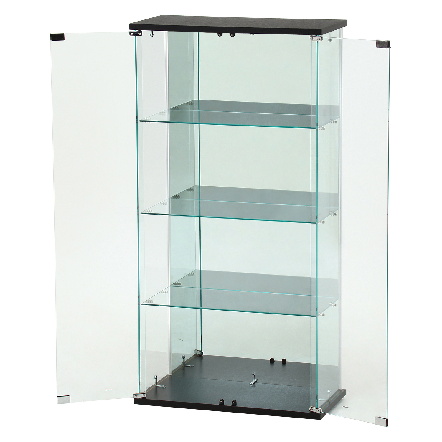 C/D:63936] ガラスコレクションケース BAAL ワイド BK