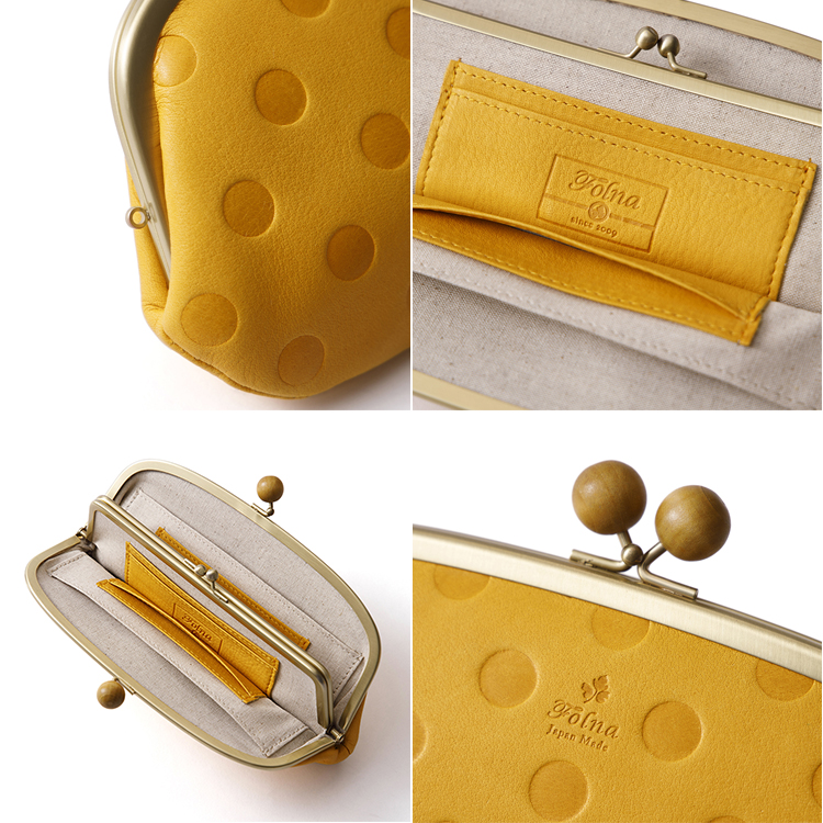 Folna】木玉付がま口ドット素押し長財布 | 藤巻百貨店