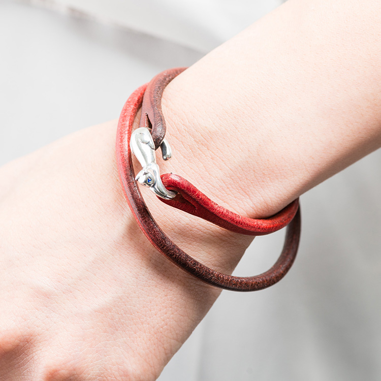 池之端銀革店】Cramp 二重巻きブレス(猫の目サファイア) | 藤巻百貨店