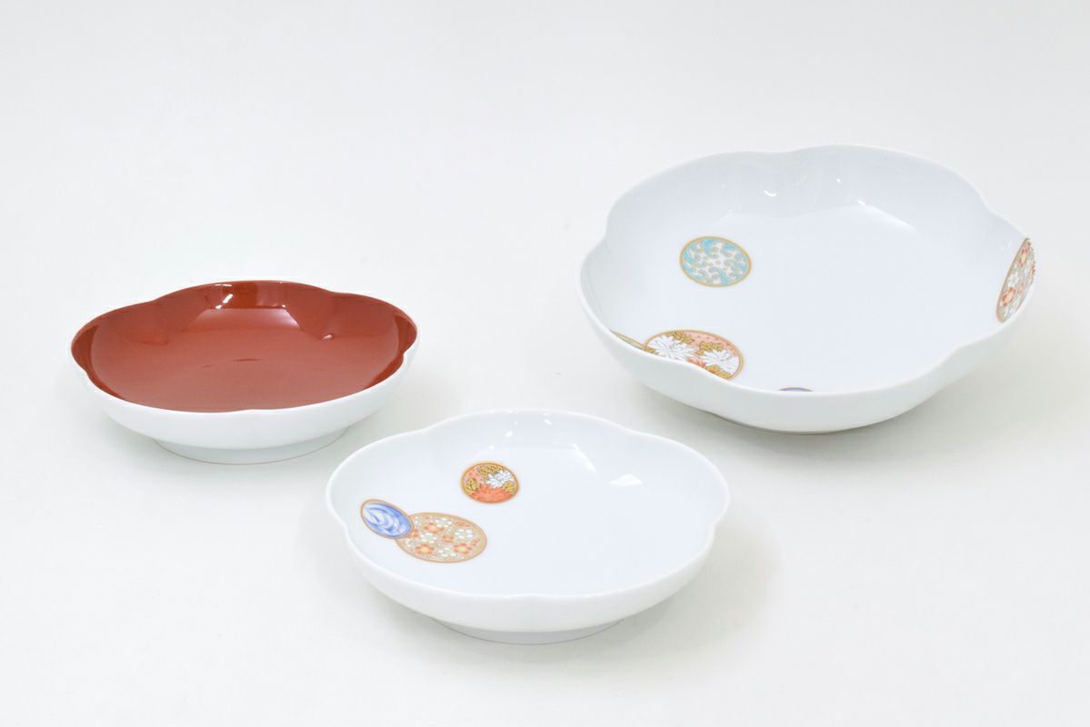 Ball＆Chain×深川製磁BCポット柄GRAY（M）エコバッグ | 有田焼 深川製