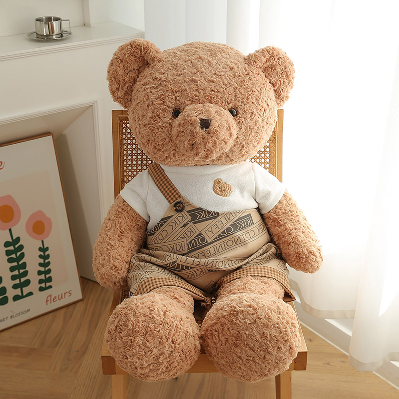 くま ぬいぐるみ｜チェック柄ドレス姿のくまのぬいぐるみ くま|くま