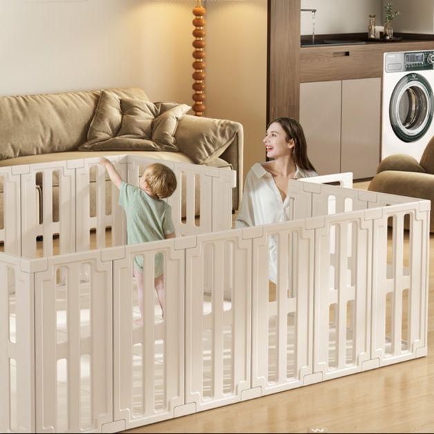 ベビーサークル 大型折りたたみ式ベビーサークル扉付き組み立て簡単