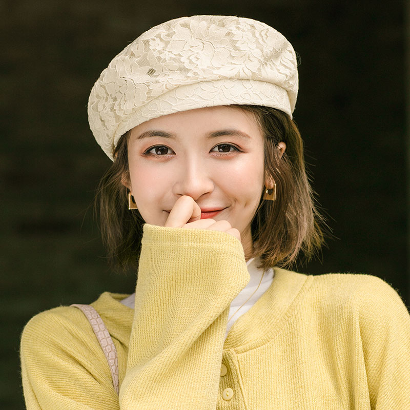 レーススパンコール黒ベレー帽 ベレー帽のレース一覧 | ベレー帽専門