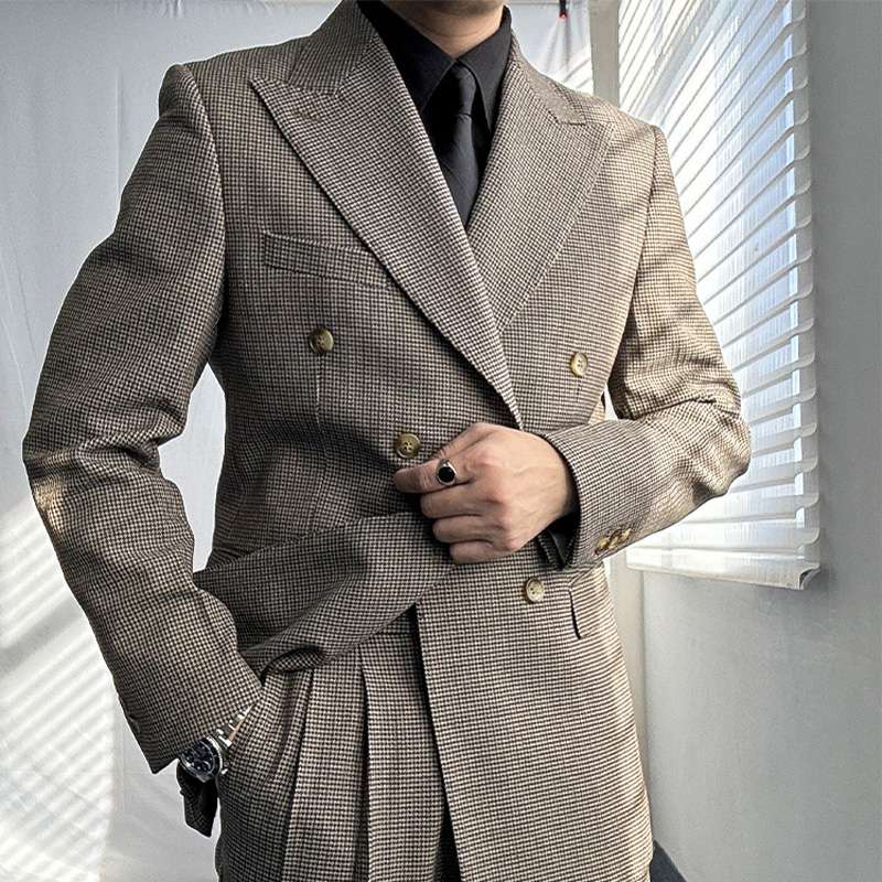 3ピース⭐︎TWENTY FOUR SEVENセットアップスーツ 千鳥格子 L相当 3