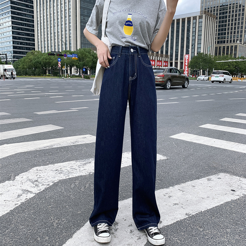 ネイビーコーデ ゆったりストレートデニムパンツ デニム / ジーンズ