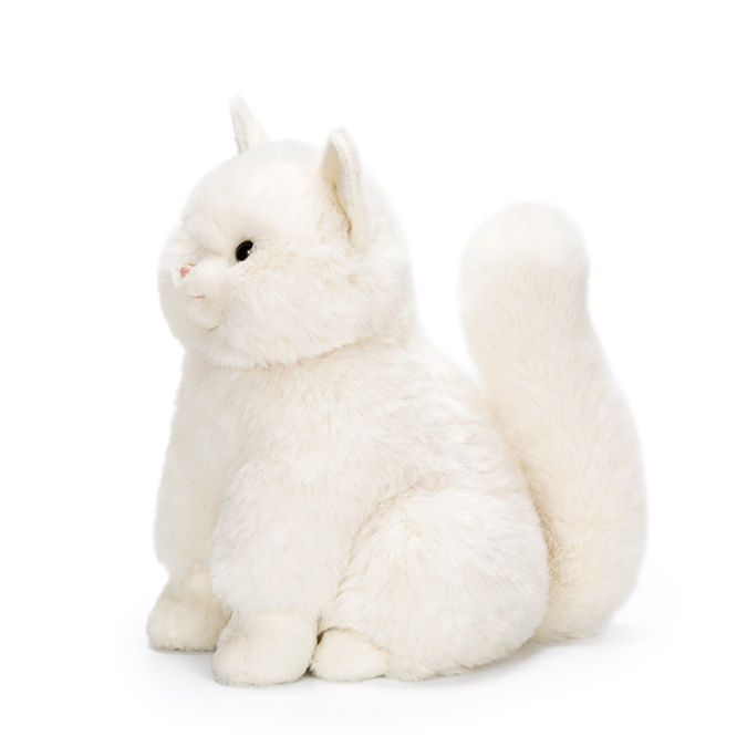 猫ぬいぐるみ 白色 ふわもこ オッドアイの仔猫 白|猫ぬいぐるみ専門