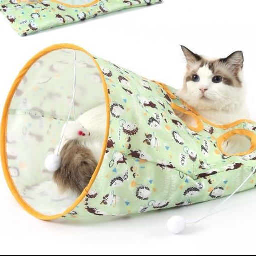 猫 おもちゃ 猫ちゃんの穴あきトンネル袋 知育玩具|猫 おもちゃ専門