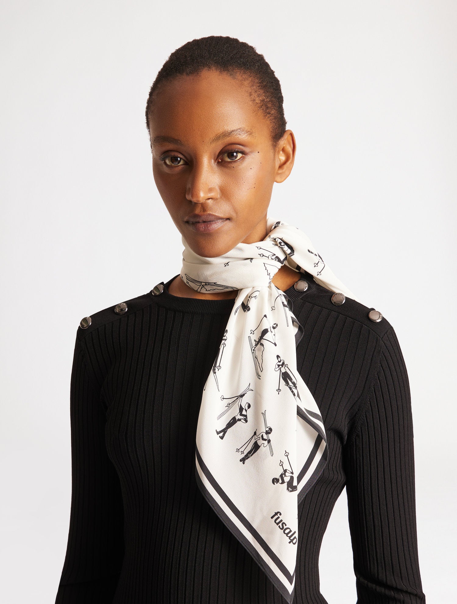 Silk Scarf, white | Fusalp