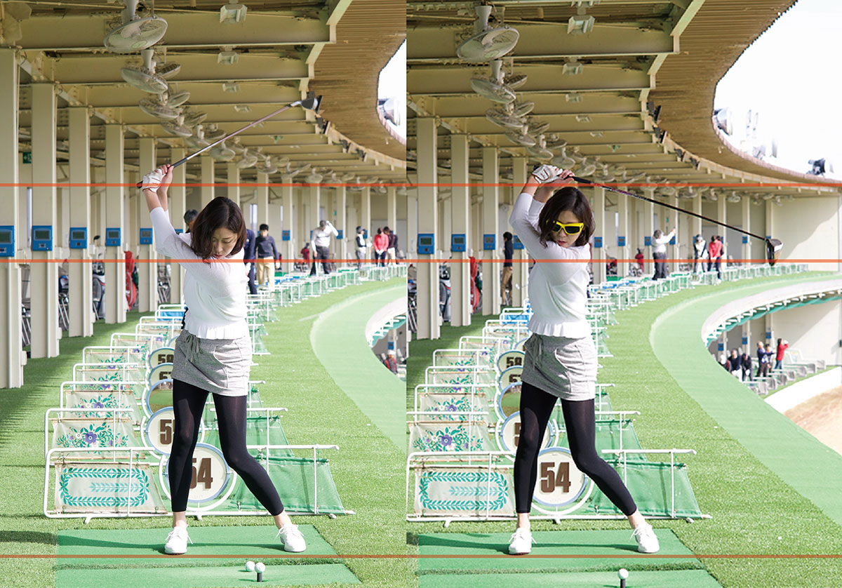 装着するだけでスイングの軸のブレが確認できる軸ブレ改善ゴルフメガネ