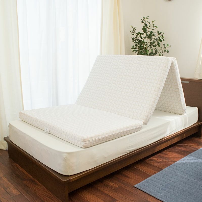 西川 Afit（アフィット） ダブル 三つ折り マットレス 折りたたみ 厚み