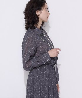 パウダーデシン／デシンストライプ シャツ（15-73HI13-204）｜コムサ