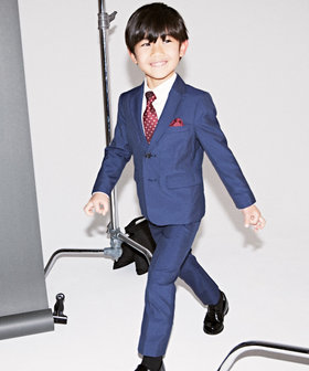 セットアップ対応】マイクロチェック柄 ジャケット(110-130cm)（98