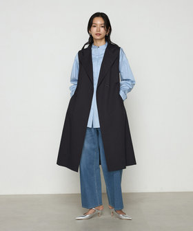 コットンダブルクロスストレッチ ロングジレ（01-08VK01-205）｜K.T