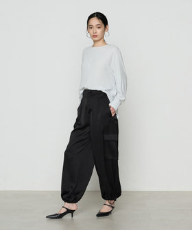 トリアセテート／ポリエステルサテン カーゴパンツ（01-10PK03-205