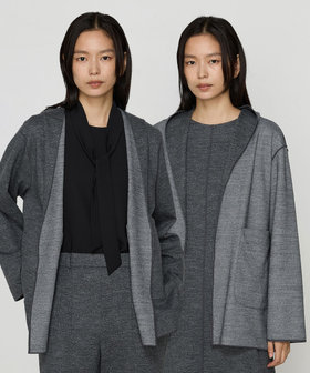 リバーシブル】ウールリバーツイード調 リバー羽織り（15-08VI08-204